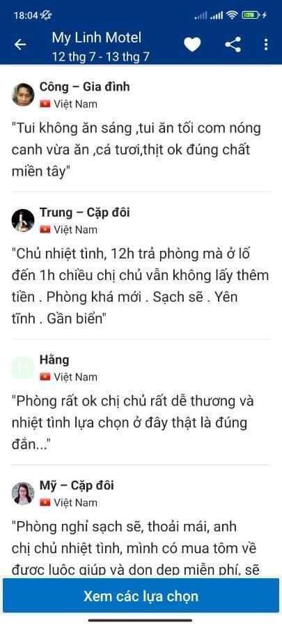 My Linh Motel 976 Duong Vo Thi Sau Long Hai Exterior foto
